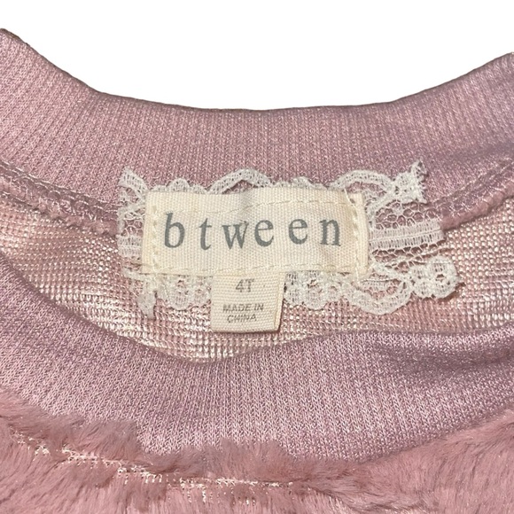btween Toddler Girls Top Dusty Rose Sequin Rainbow Size 4T Super Soft Warm - Picture 2 of 4